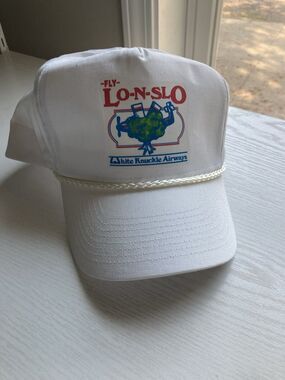 VTG -FLY-LO-N-SLO White Knuckle Airways Snapback Hat Trucker Cap Unique Pilot